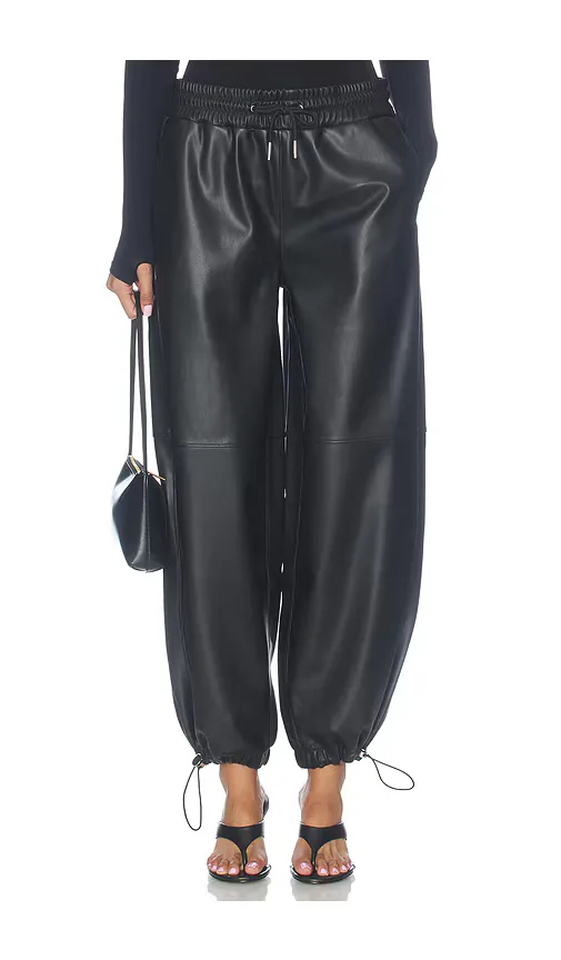 Faux Leather Balloon Jogger Pants by Hudson Jeans