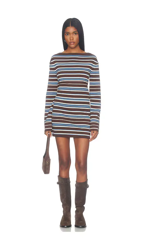 Saara Stripe Sweater Dress by Lovers and Friends