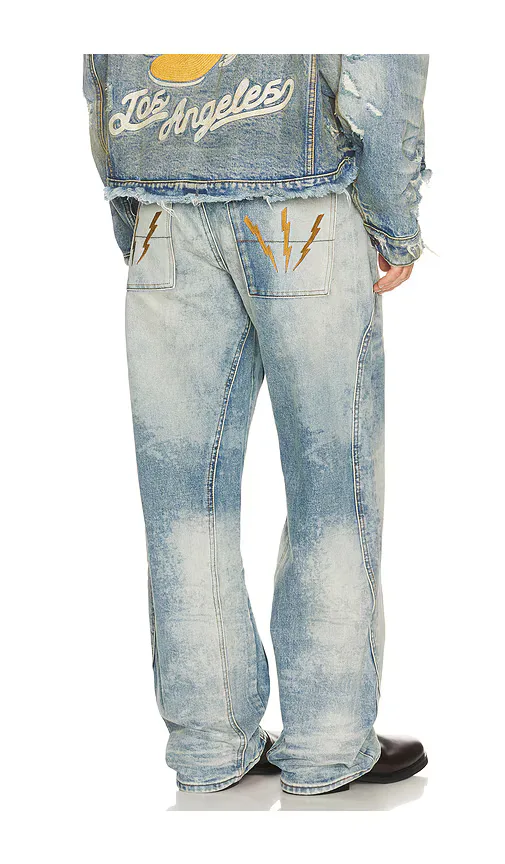 Double Knee Bolt Denim Jeans by Diet Starts Monday