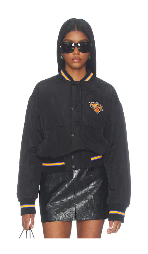 New York Knicks Cropped Bomber Jacket by Terez