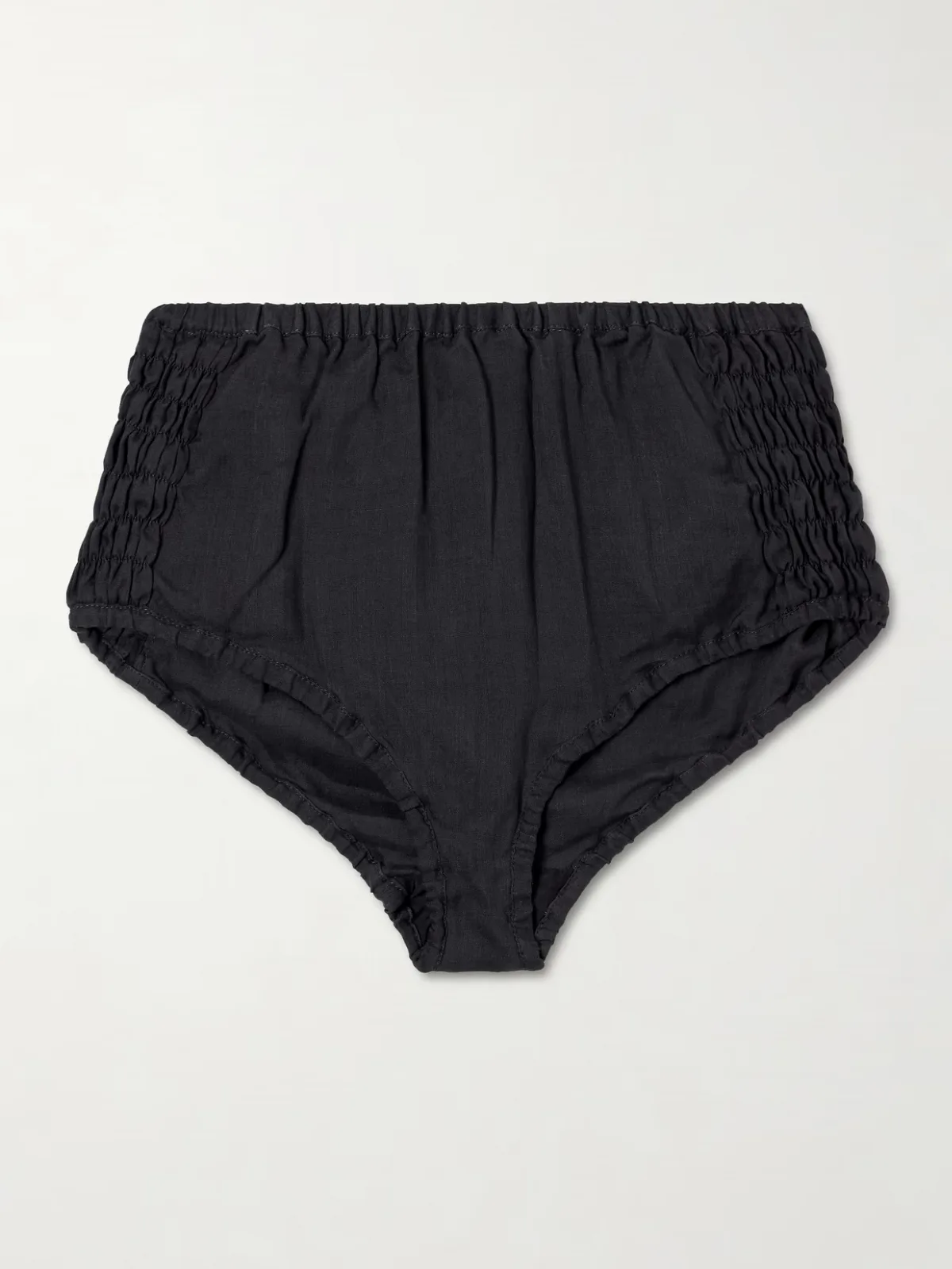 - Ruched Ramie Shorts -