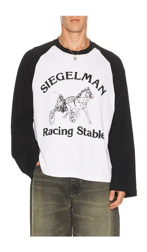 Raglan Stable Long Sleeve Racing Tee by Siegelman Stable