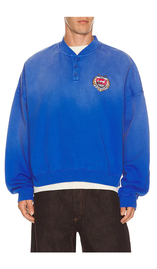 Crest Patch Henley Shirt by Siegelman Stable