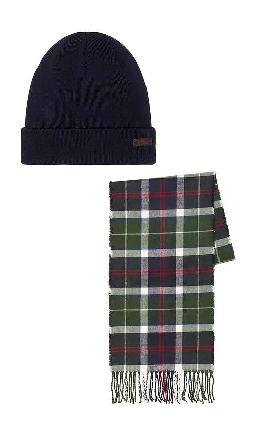 Swinton Beanie & Galingale Gift Set by Barbour