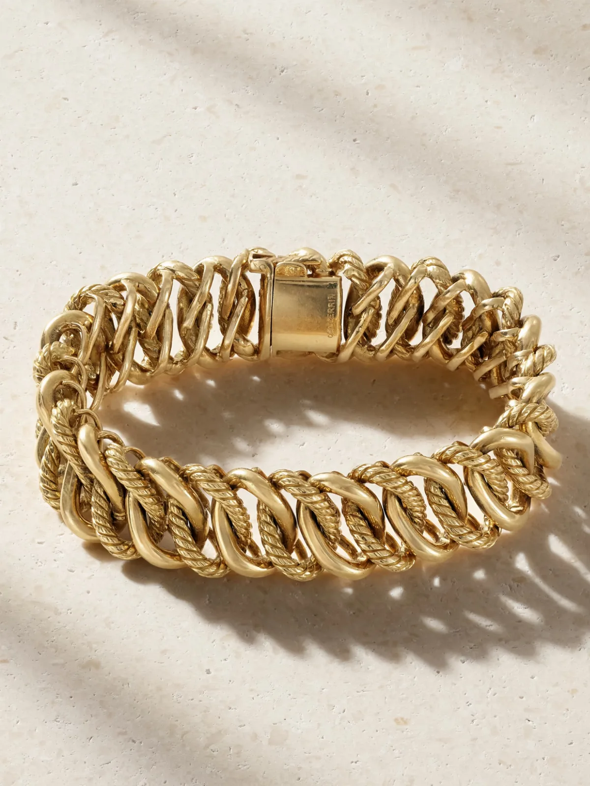 - Georges Lenfant For Oj Perrin Vintage Gold Bracelet -