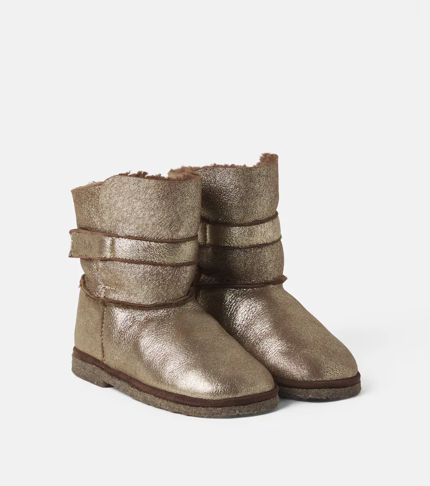 PP Shearling-Lined Leather Ankle Boots by Pepe