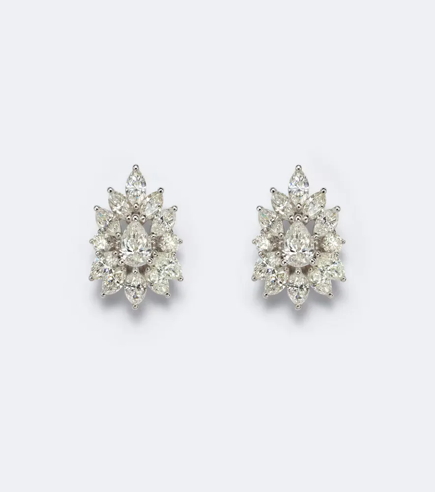 Y-Not 18kt White Gold Earrings with Diamonds by Yeprem