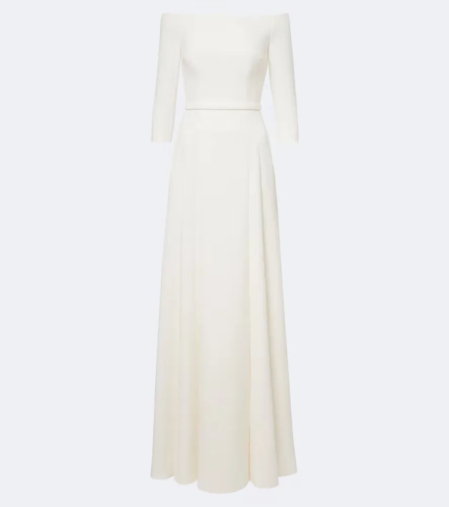 Bridal Amadora Off-Shoulder Crpe Gown by Safiyaa