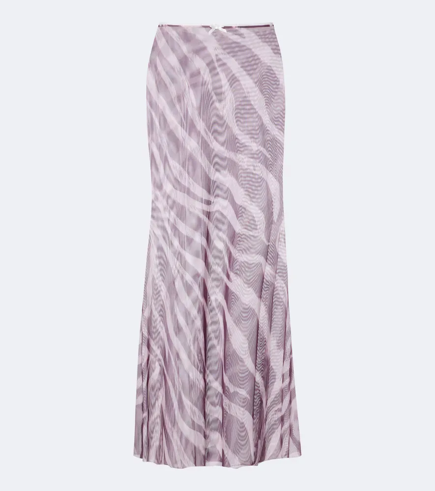 Solay Printed Sheer Maxi Skirt by Bananhot