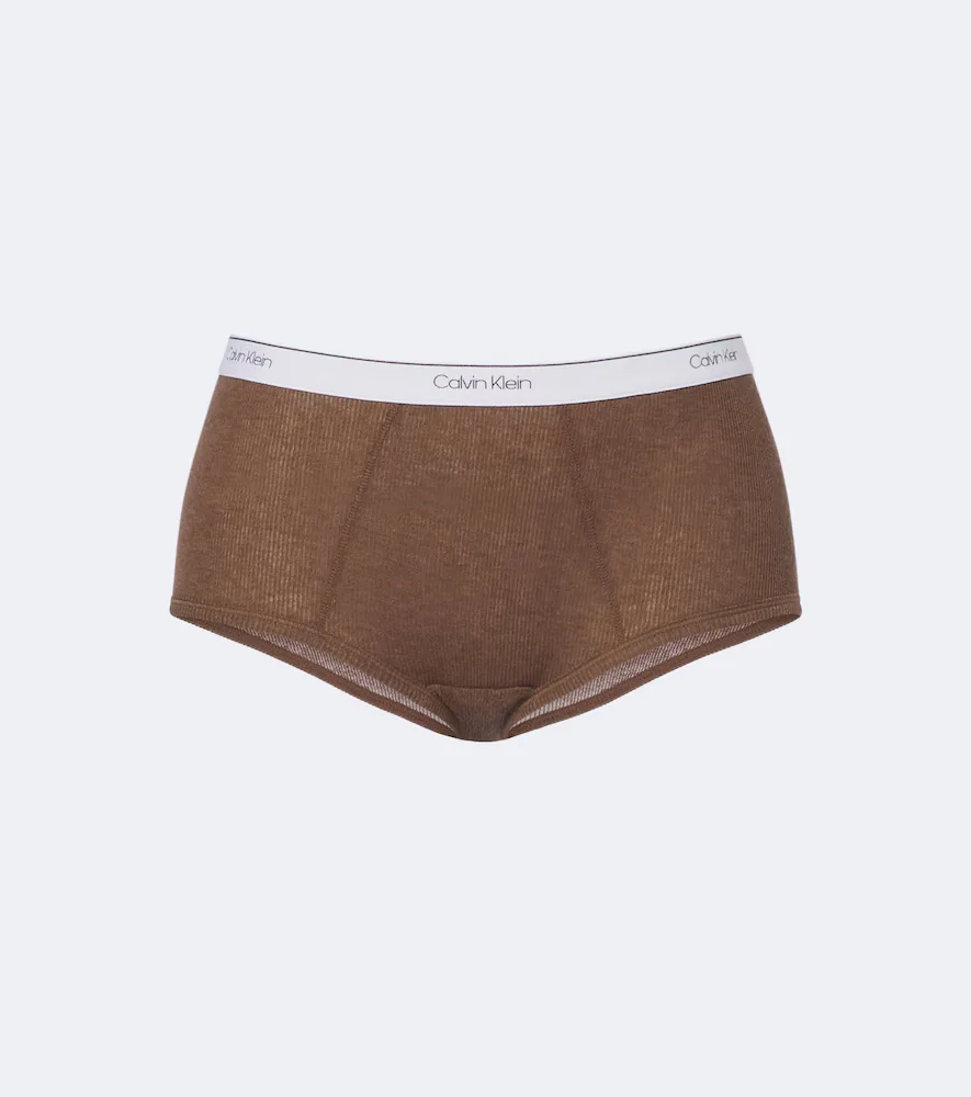 Collection Thas Ribbed-Knit Cotton-Blend Briefs by Calvin Klein
