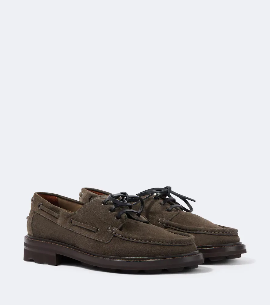 Suede Boat Shoes by Brioni