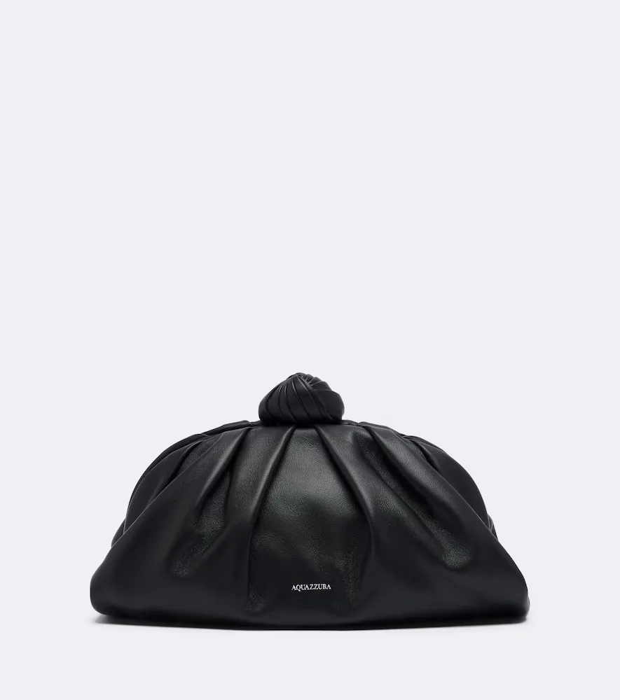Cocoon Leather Clutch by Aquazzura