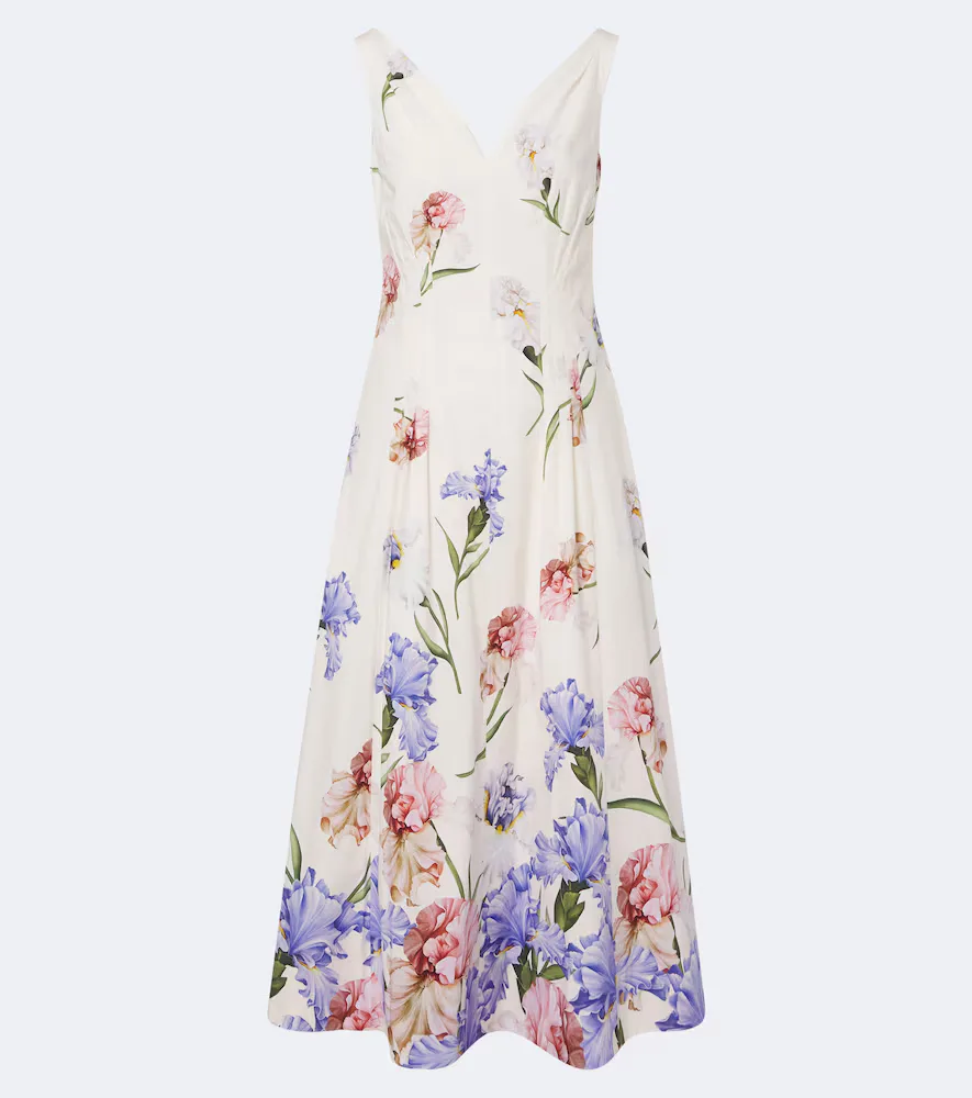 Floral Cotton Poplin Cocktail Dress