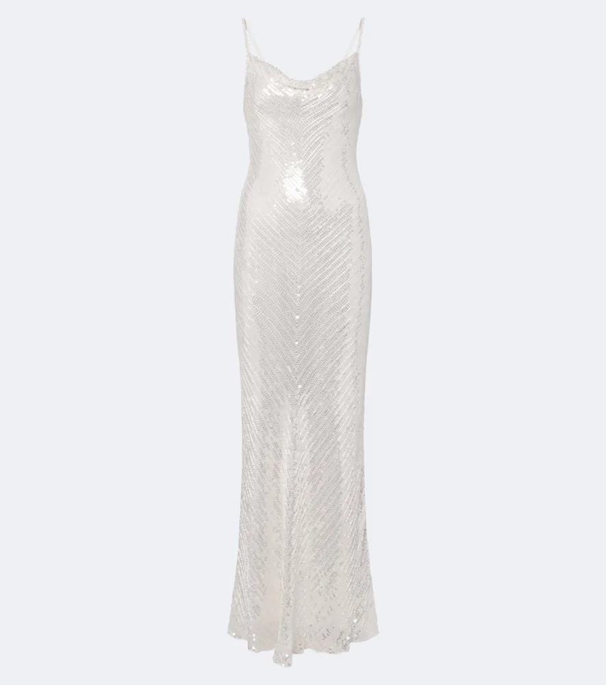 Shangrila La Sequined Silk Gown by Jenny Packham