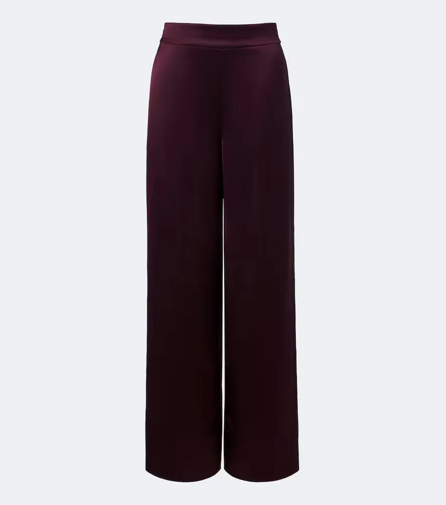 Dijon Satin Wide-Leg Pants by Joseph