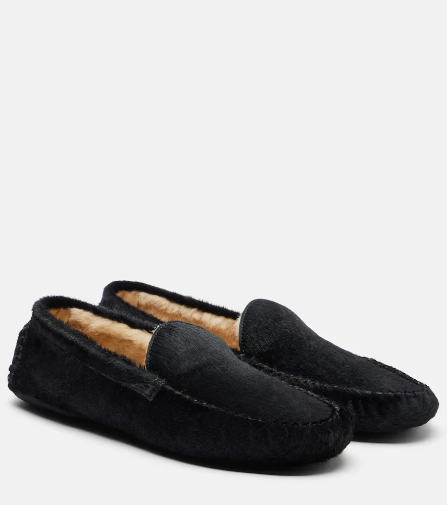 Lucca Calf Hair Loafers by The Row
