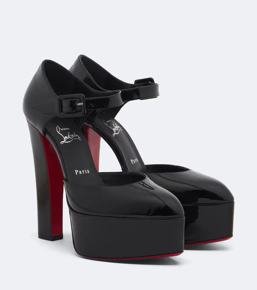 Jenna Patent Leather Platform Pumps by Christian Louboutin