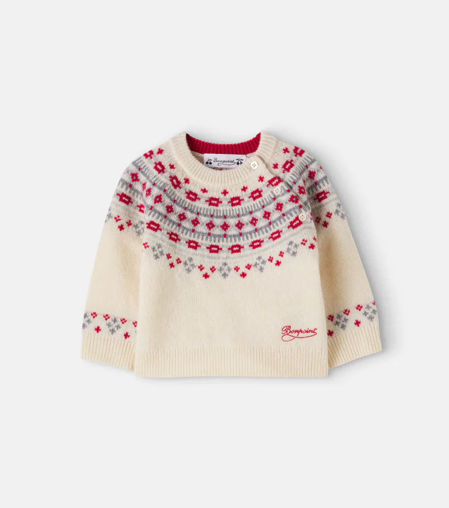 Melrose Intarsia Wool Sweater by Bonpoint