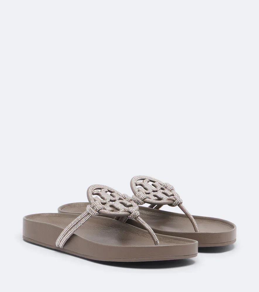 Miller Cloud Leather Thong Sandals by Tory Burch