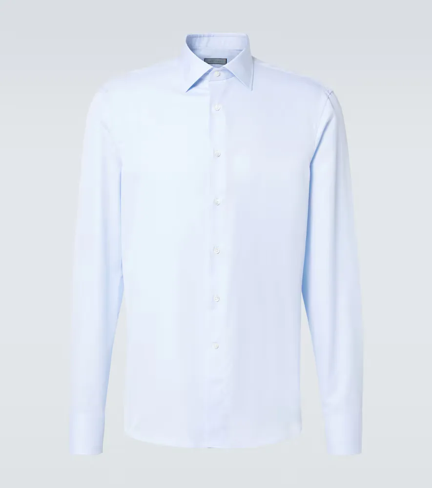 Cotton Poplin Shirt by Canali