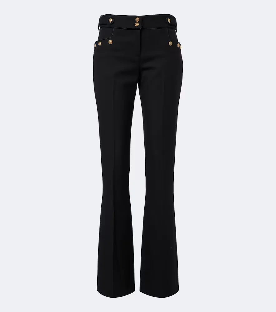 Virgin Wool Gabardine Straight Pants