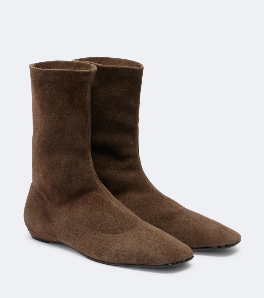 Cindy Suede Ankle Boots by The Row