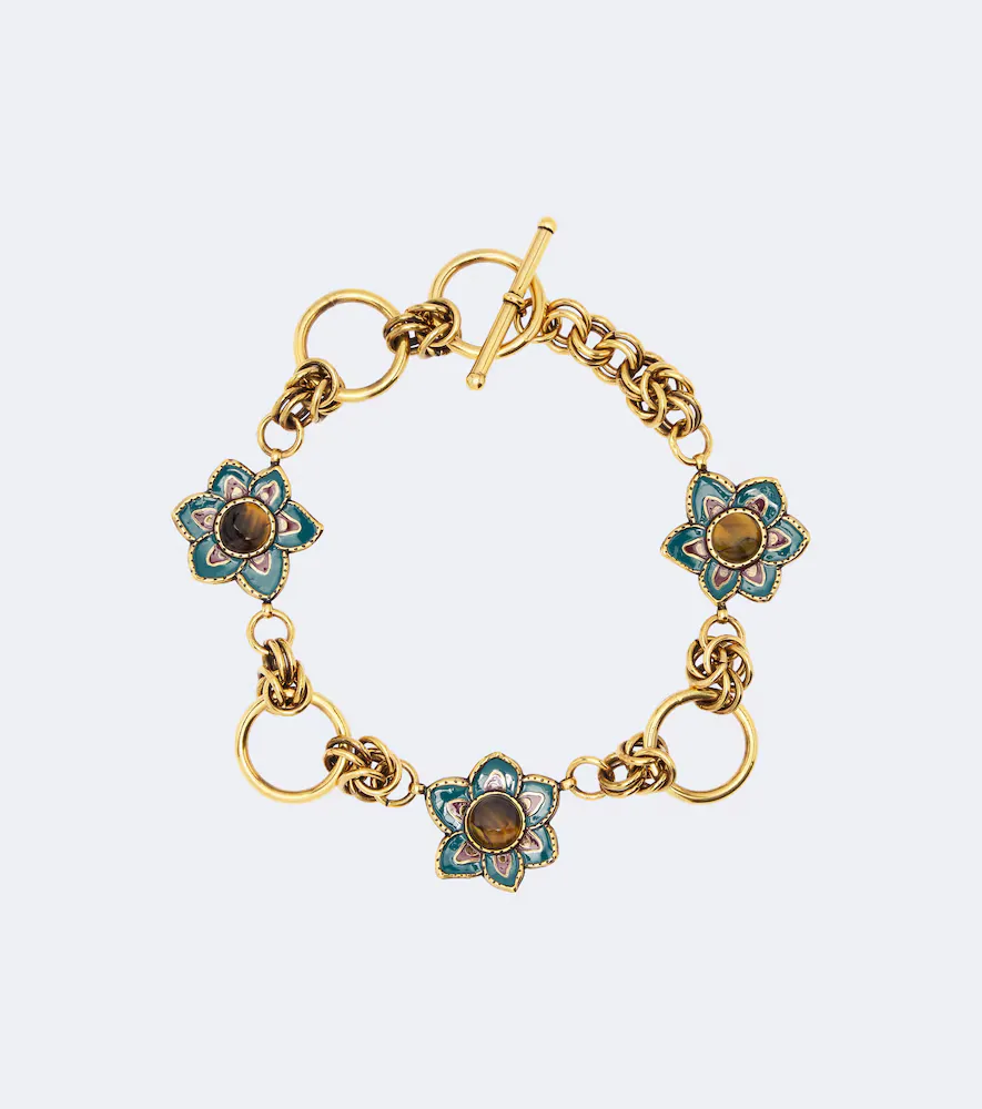 Embellished Floral Chain Necklace by ETRO