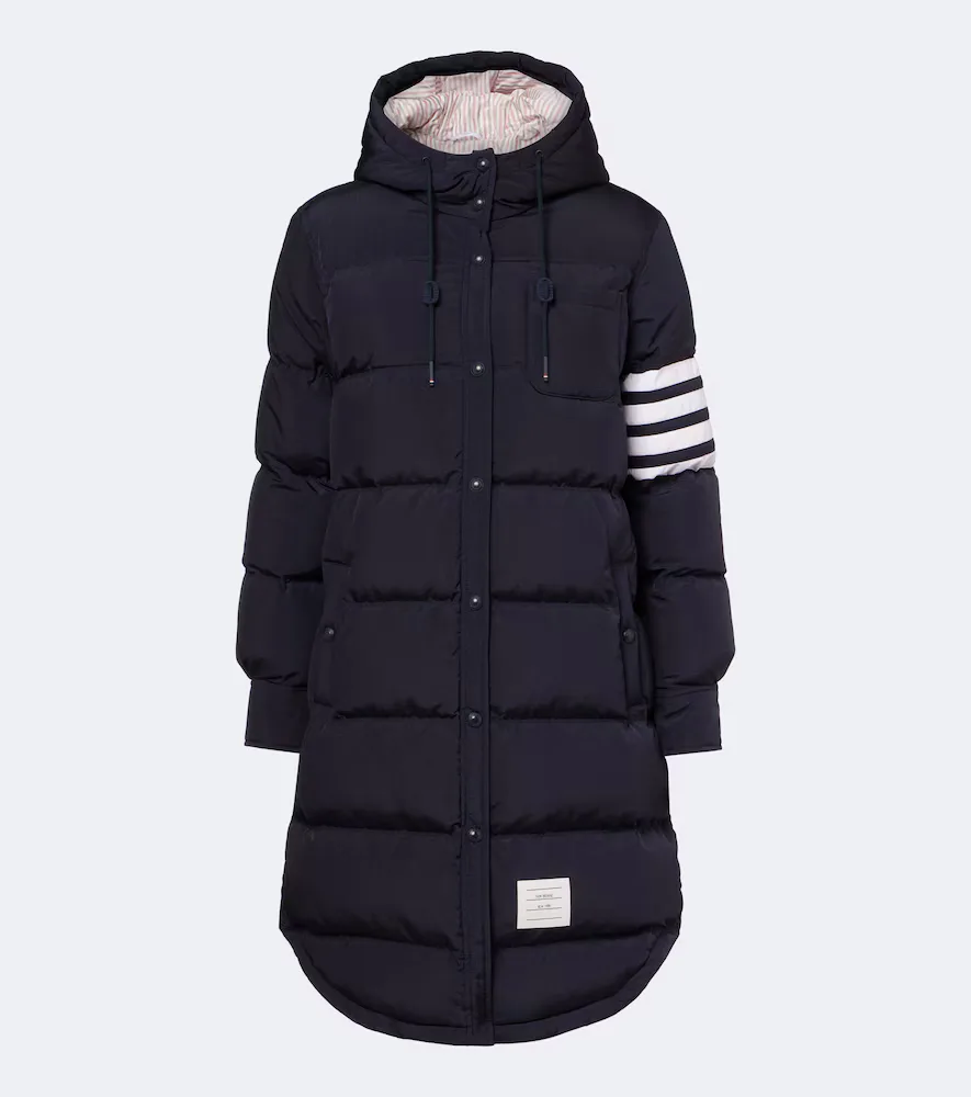 4-Bar Hooded Down Coat by Thom Browne