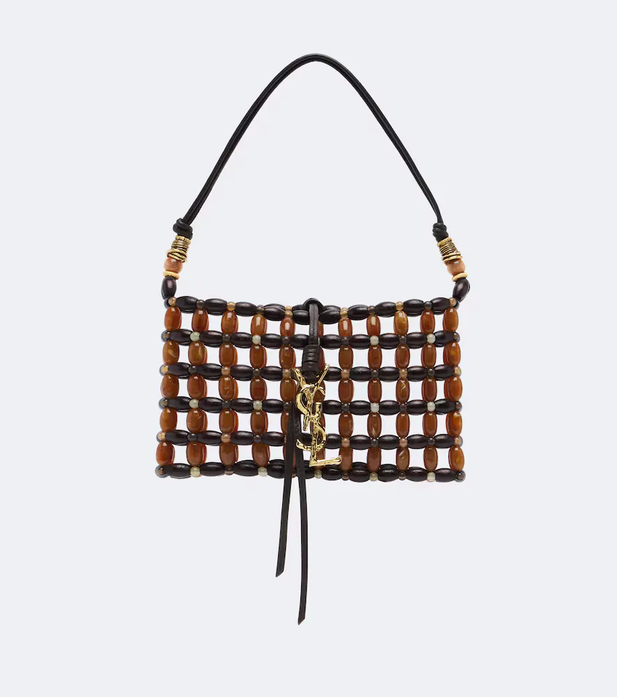 Cassandre Beaded Shoulder Bag by Saint Laurent