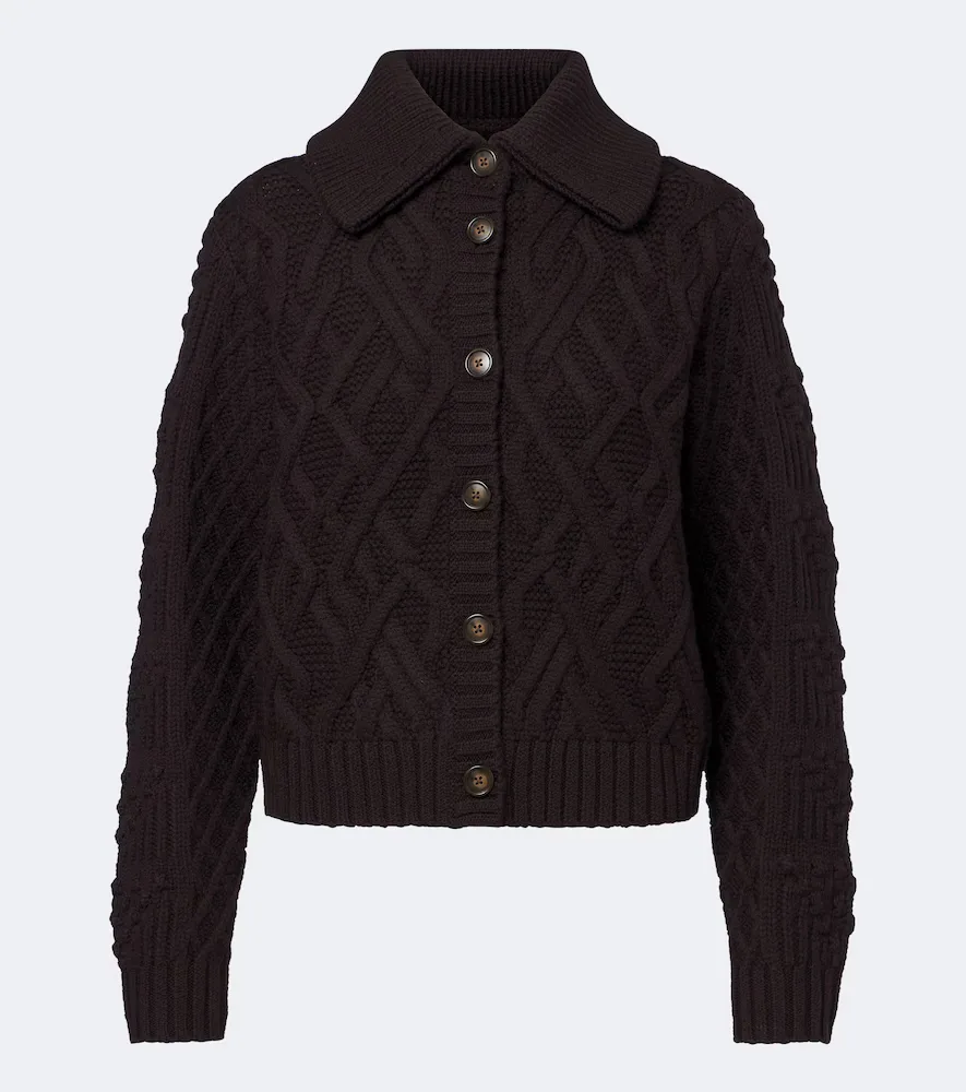 Brinkley Cable-Knit Wool Cardigan by Emilia Wickstead