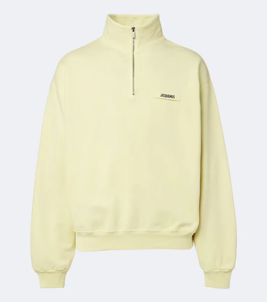 Gros Grain Cotton Fleece Half-Zip Sweatshirt by JACQUEMUS