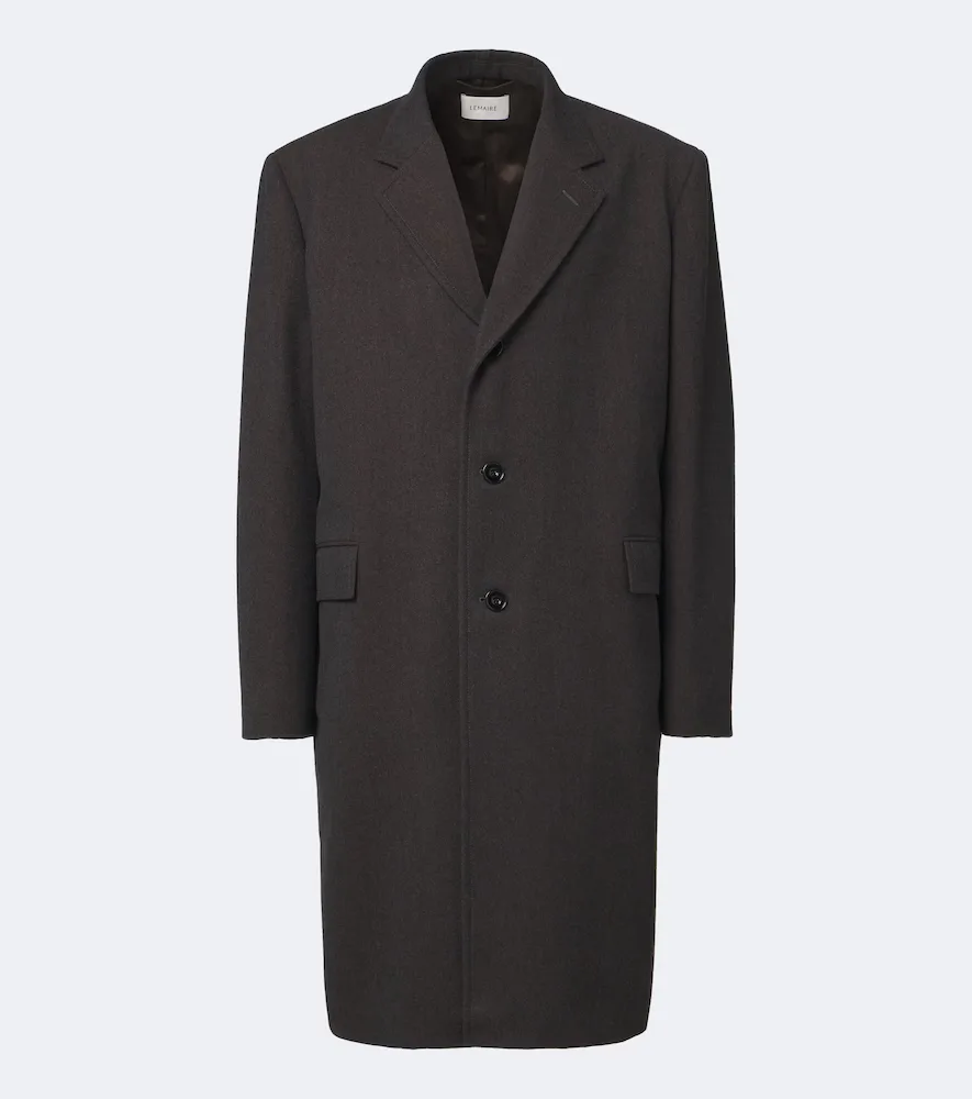 Chesterfield Wool and Cotton Overcoat by Lemaire