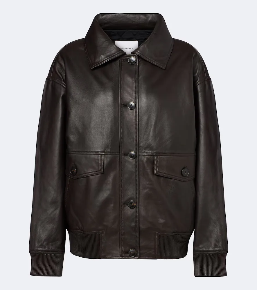 Leather Blouson Jacket by Yves Salomon