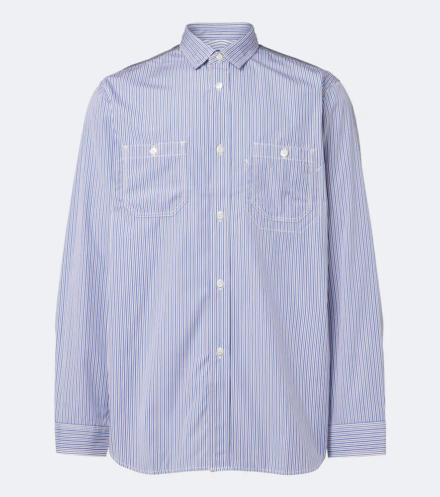 Paneled Striped Cotton Shirt by Junya Watanabe