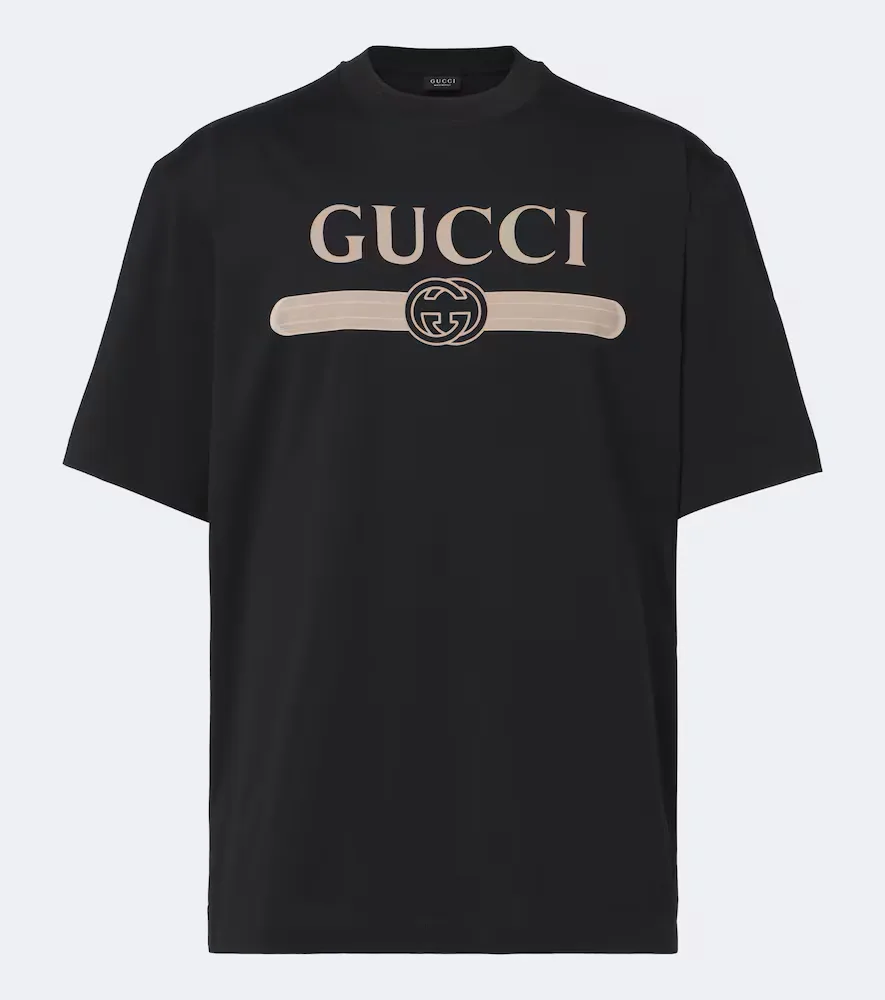 Interlocking G Printed Cotton Jersey T-Shirt by Gucci