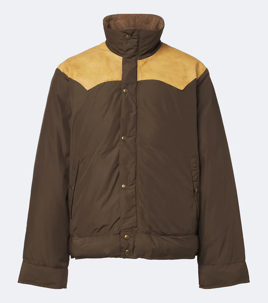 Leather-Trimmed Puffer Jacket by Rrl