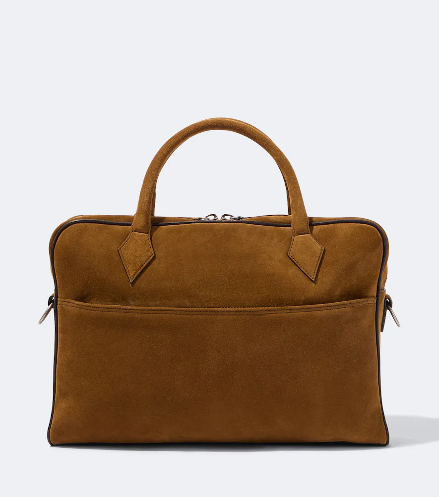 Closer Slim Suede Briefcase by Metier