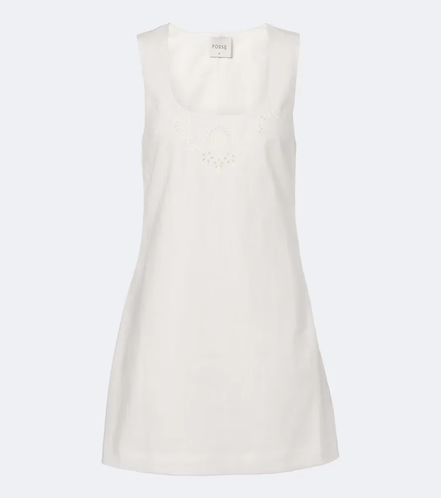 Odette Ramie and Cotton Minidress by Posse