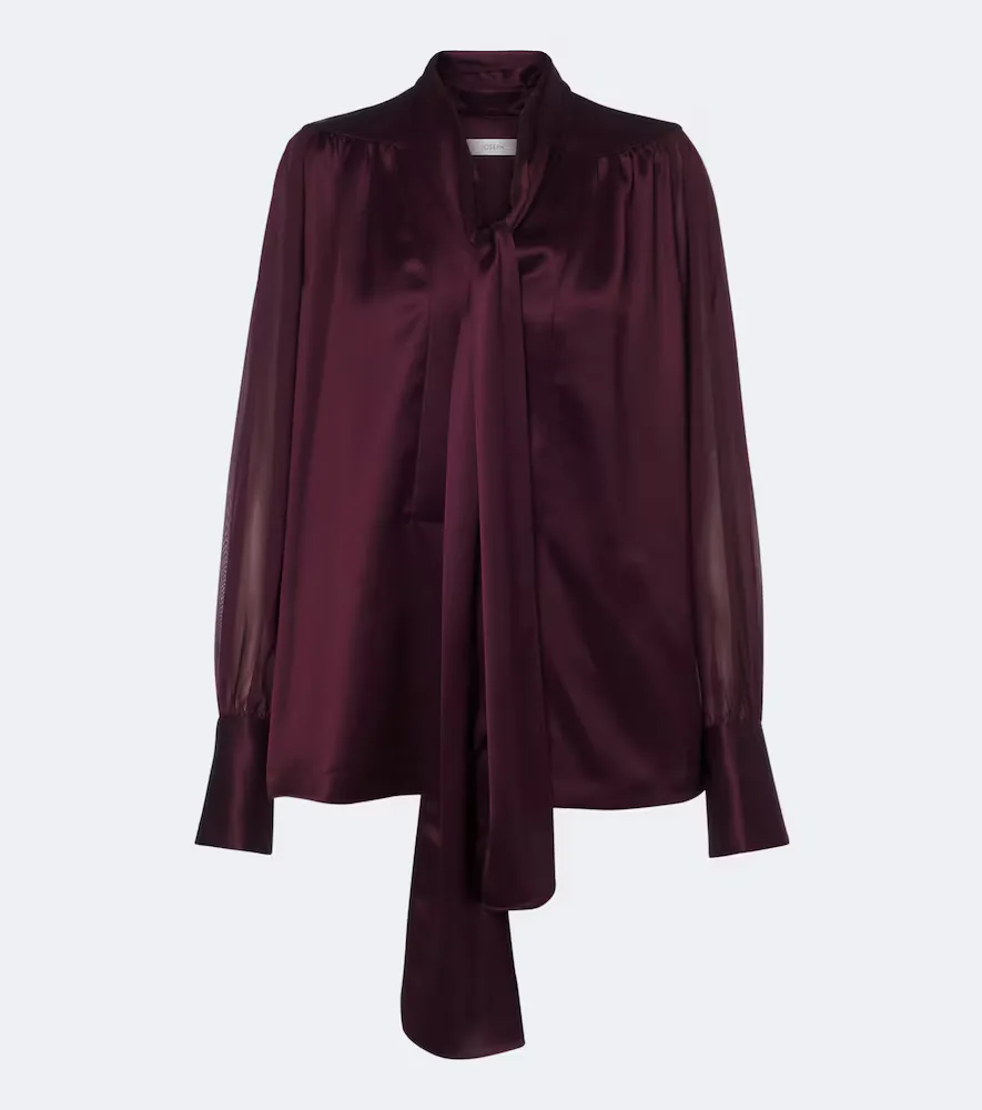 Paula Satin and Chiffon Blouse by Joseph