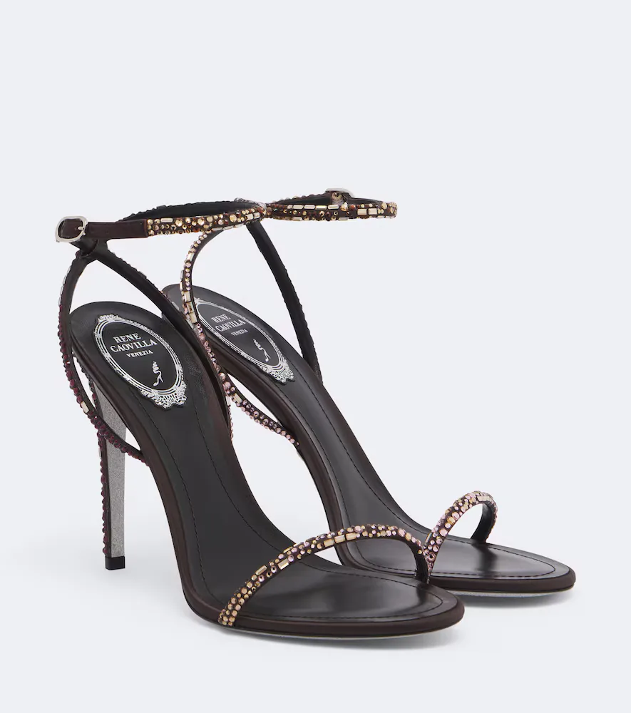 Ellabrita Swarovski-Embellished Sandals by Rene Caovilla