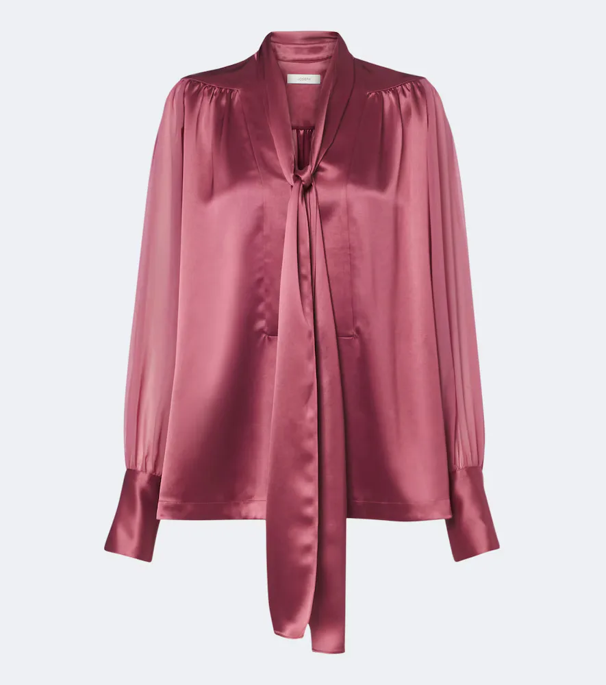 Paula Satin and Chiffon Blouse