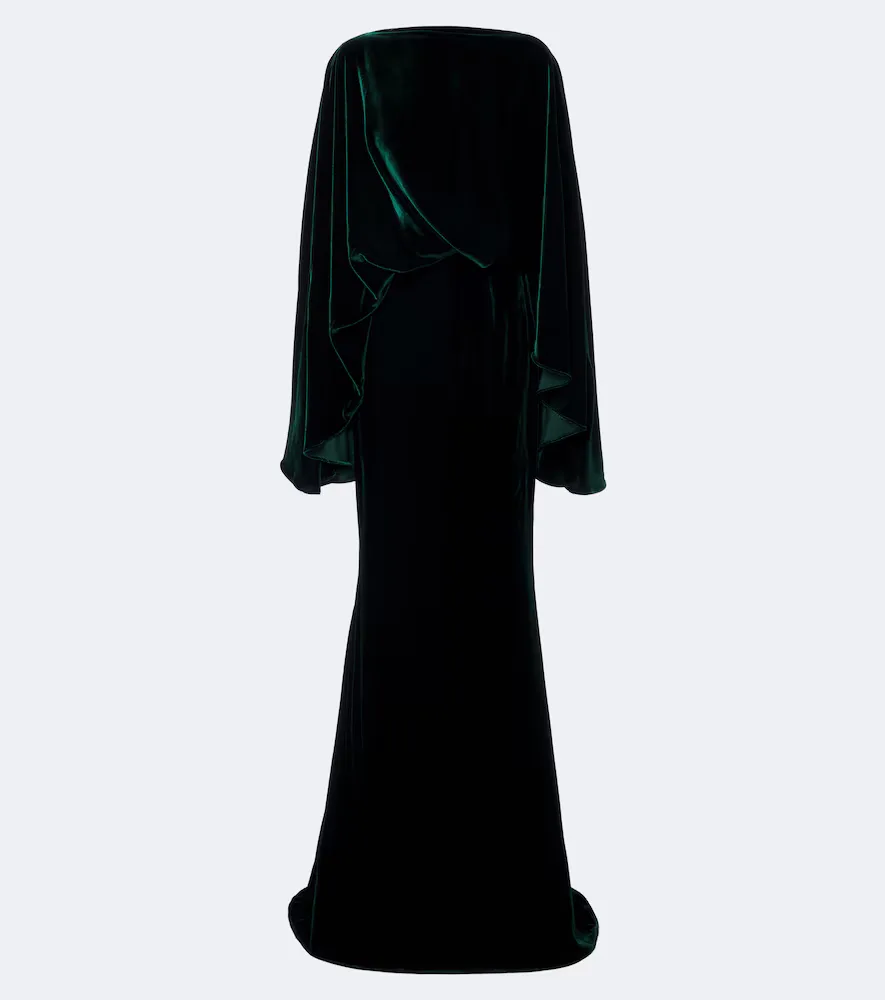 Draped Velvet Gown by Taller Marmo