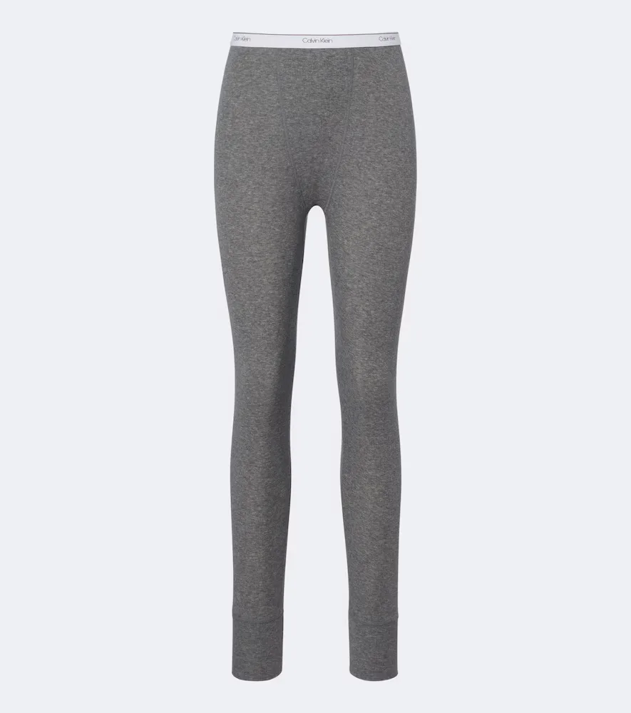 Rosalie Ribbed-Knit Cotton-Blend Leggings