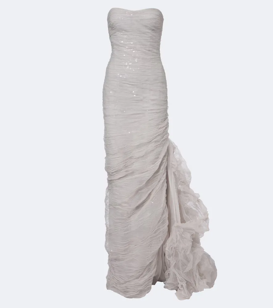 Sequined Bustier Gown by Marmar Halim