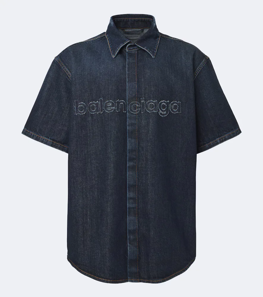 Logo Denim Shirt by Balenciaga