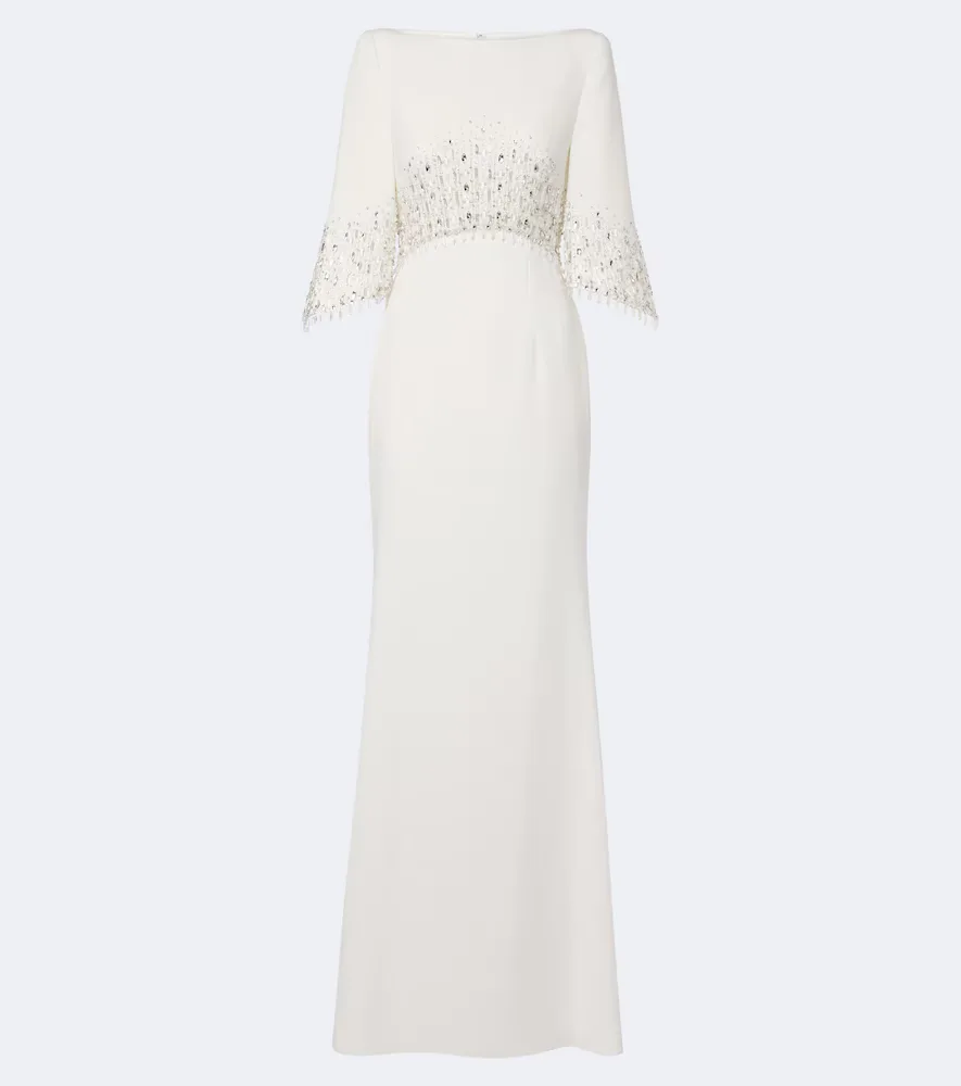Bridal Electra Embellished Crêpe Gown by Jenny Packham