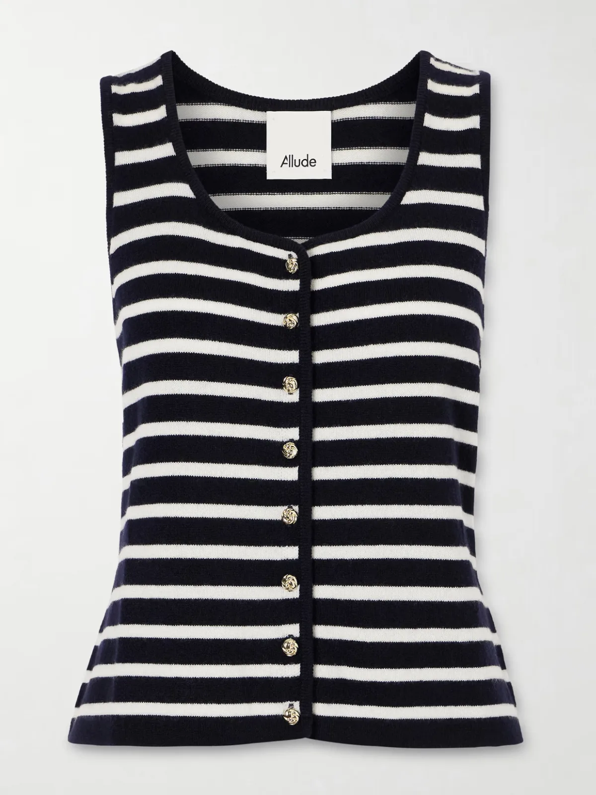 - Striped Cashmere Vest -