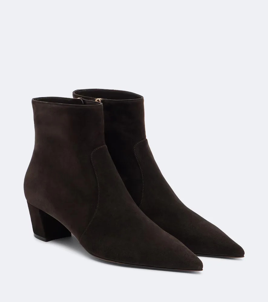 Keinna Suede Ankle Boots by Gianvito Rossi