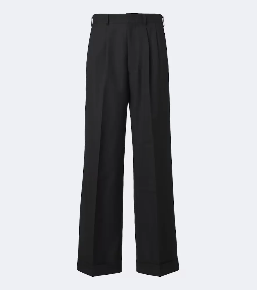 Pleated Wool Twill Wide-Leg Pants by Junya Watanabe