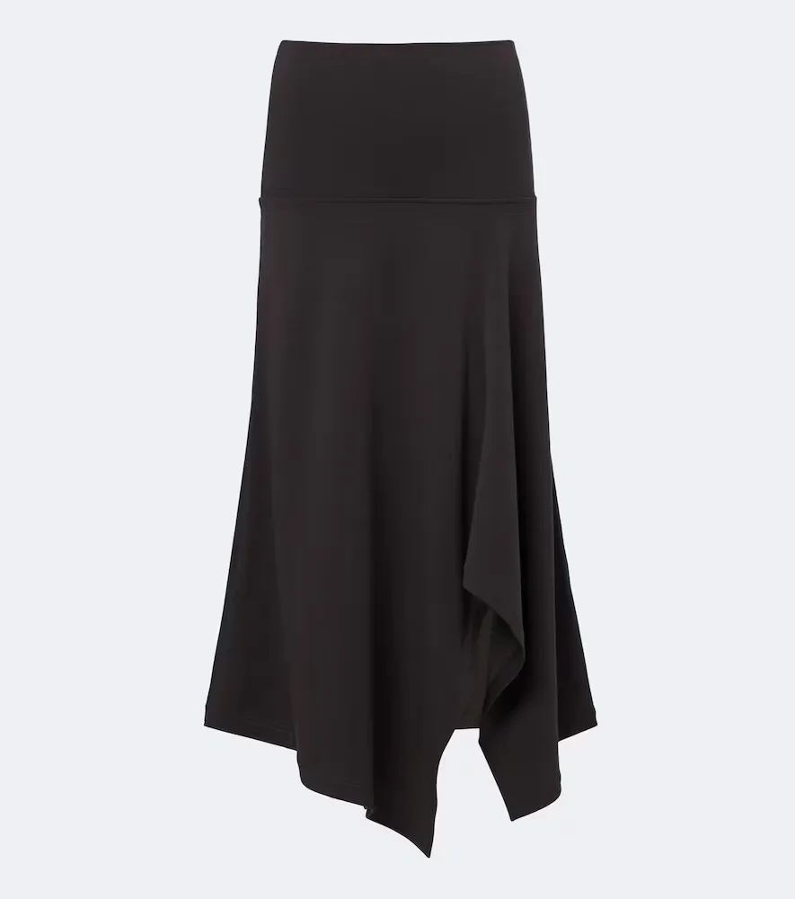Asymmetric Wool-Blend Midi Skirt by Lemaire